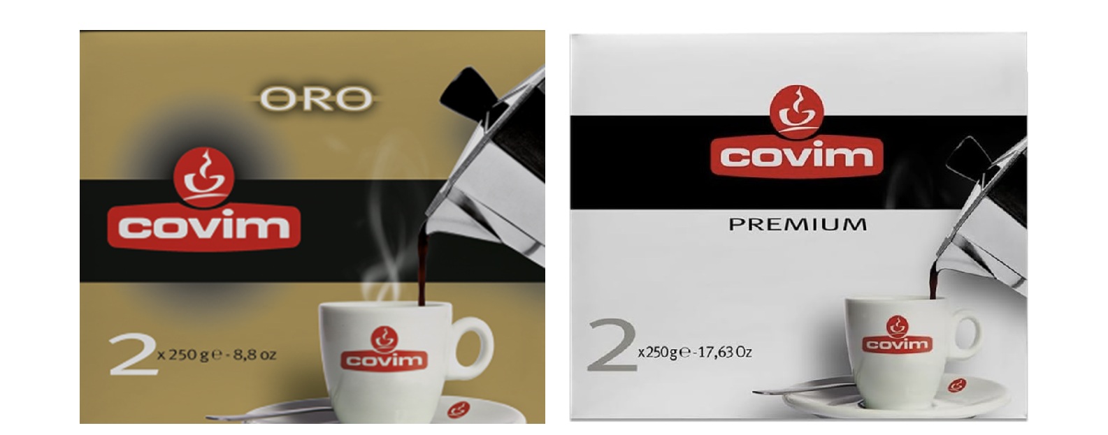 Caffè Macinato ORO (2x250 gr.) + PREMIUM (2x250 gr.)
